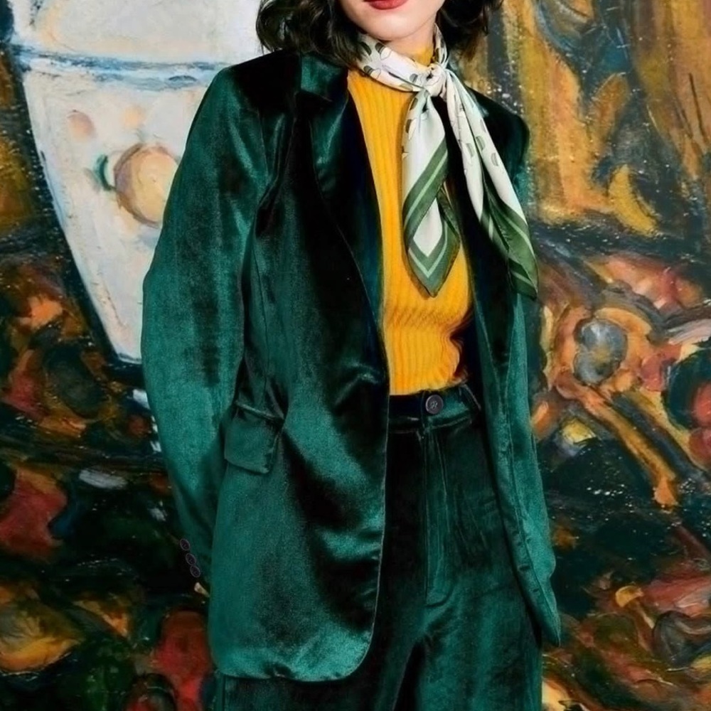 GREEN VELVET BLAZER - SOLD OUT ONLINE